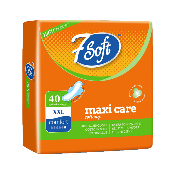 7 Soft Maxi Cottony Care – XXL – A Pack Contains 40 Pads