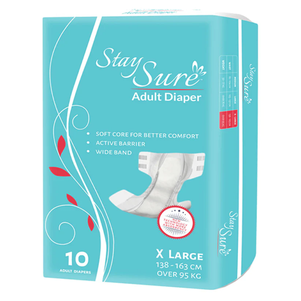 Stay Sure Adult Diaper – Extra Large – PREMIUM