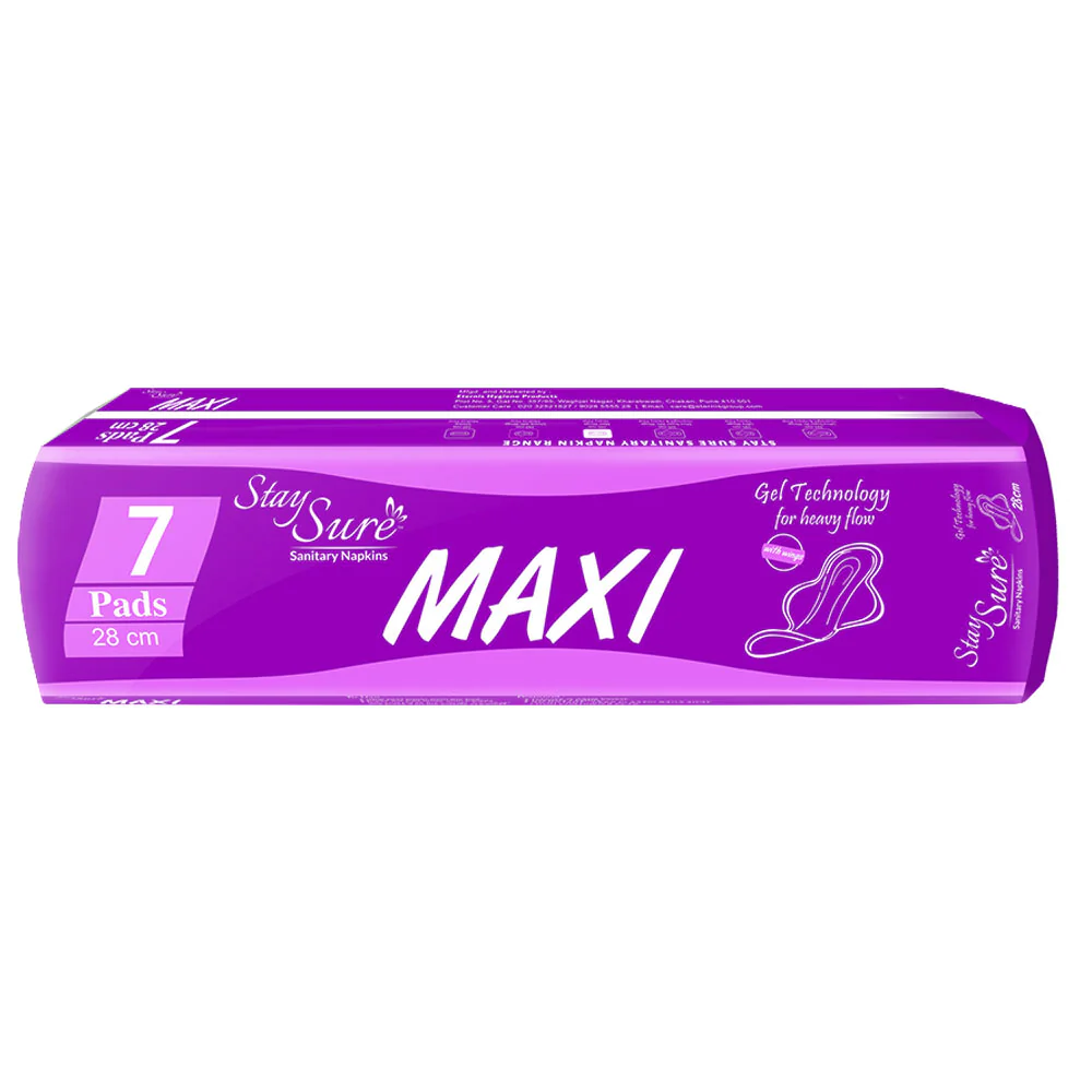 Stay sure 280mm extra large & extra cottony sanitary pads – A Pack Contains 7 pads